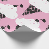 Handgezogenes Eis nahtloses Muster. Vintag Geschenkpapier (Ecke)