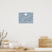 Handgezogenes Gebirge Poster (Küche)