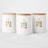 Handgezogenes Gemüse III Lebensmitteletikett (Flaschen)