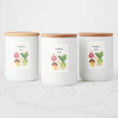 Handgezogenes Gemüse IV Lebensmitteletikett (Flaschen)