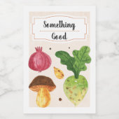 Handgezogenes Gemüse IV Lebensmitteletikett (Einzelnes Label)