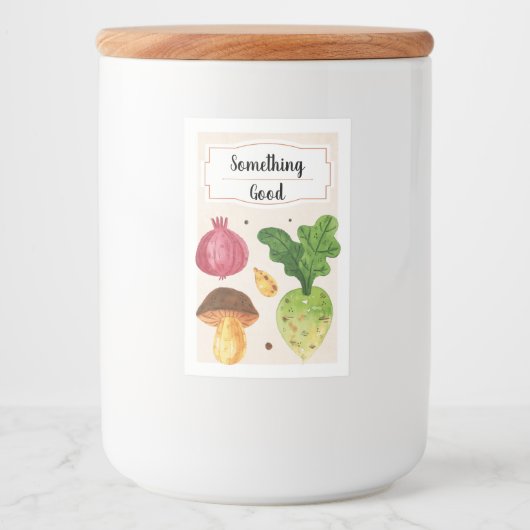 Handgezogenes Gemüse IV Lebensmitteletikett (Vorderseite)