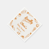 Handgezogenes Gemüse, selbst geerntet, Babydusche Serviette (Ecke)