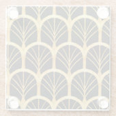 Handgezogenes Gold Imitation Wasserfarbe Glasuntersetzer (Rückseite)