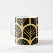 Handgezogenes Gold Imitation Wasserfarbe Kaffeetasse (Vorderseite Links)