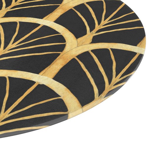 Handgezogenes Gold Imitation Wasserfarbe Schneidebrett (Ecke)