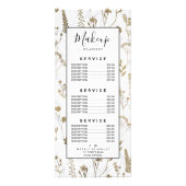 Handgezogenes Gold, niedlich getrocknet, gepresste Werbekarte (Vorne)