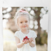 Handgezogenes Gold Snowflake Weihnachtsfest Foto Dreifach Gefaltete Urlaubskarte (Innen Erste Seite)