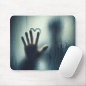 Handgezogenes Herz auf Nassglas Mousepad (Mit Mouse)