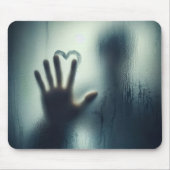 Handgezogenes Herz auf Nassglas Mousepad (Vorne)