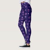 Handgezogenes Herz Leggings/Pflanze Leggings (Links)