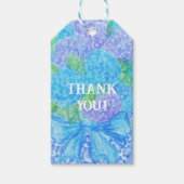 Handgezogenes Hydrangea in Vase Geschenkanhänger (Vorderseite)