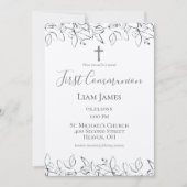 Handgezogenes Kreuz Einladung (Vorderseite)