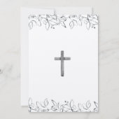 Handgezogenes Kreuz Einladung (Rückseite)