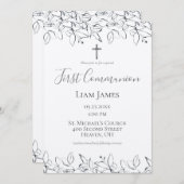 Handgezogenes Kreuz Einladung (Vorne/Hinten)