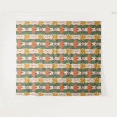 Handgezogenes Kürbisgeflecht- und Leaf-Muster Wandteppich (Vorderseite (Horizontal))