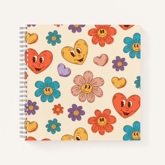 Handgezogenes Liebe-Notebook Notizblock (Vorderseite)
