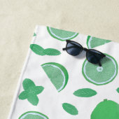 Handgezogenes Limon- & Minzhandtuch Strandtuch (Beispiel)