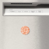 Handgezogenes Meer: Vintages Muster Magnet (In Situ (Geschirrspüler))