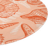 Handgezogenes Meer: Vintages Muster Schneidebrett (Ecke)