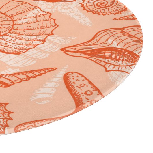 Handgezogenes Meer: Vintages Muster Schneidebrett (Ecke)