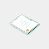 Handgezogenes Monogramm, Goldenes Retriever Pet Post-it Klebezettel (angewinkelt)