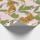 Handgezogenes, nahtloses Muster, große Katzen in D Geschenkpapier (Ecke)