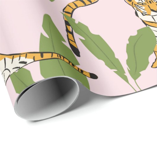 Handgezogenes, nahtloses Muster, große Katzen in D Geschenkpapier (Rolleneckpunkt)