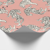 Handgezogenes, nahtloses Muster, große Katzen in D Geschenkpapier (Ecke)