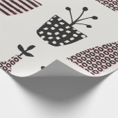 Handgezogenes, nahtloses Muster mit Pflanze in Sch Geschenkpapier (Ecke)