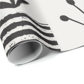 Handgezogenes, nahtloses Muster mit Pflanze in Sch Geschenkpapier (Rolleneckpunkt)