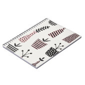 Handgezogenes, nahtloses Muster mit Pflanze in Sch Notizblock (Linke Seite)