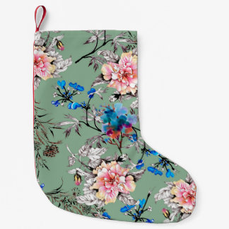 Handgezogenes, nahtloses Muster mit schön Kleiner Weihnachtsstrumpf