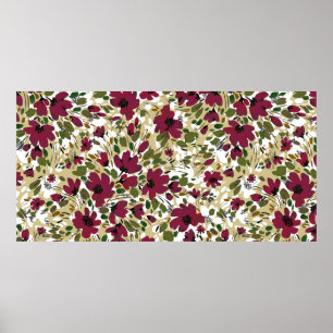 Handgezogenes, nahtloses Muster mit schön Poster