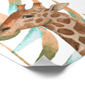 Handgezogenes, nahtloses Muster mit Wasserkohle Poster (Ecke)