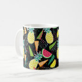 Handgezogenes nahtloses Muster mit Wassermelone Kaffeetasse (Vorderseite Links)
