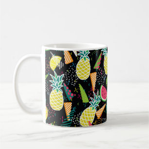 Handgezogenes nahtloses Muster mit Wassermelone Kaffeetasse