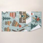 Handgezogenes, nahtloses Vintages Muster mit niedl Badehandtuch (Badehandtuch)