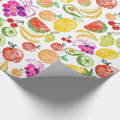 Handgezogenes Obst Geschenkpapier (Ecke)