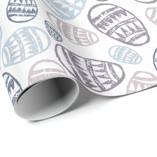 Handgezogenes Ostereier-Muster-Packpapier Geschenkpapier (Rolleneckpunkt)