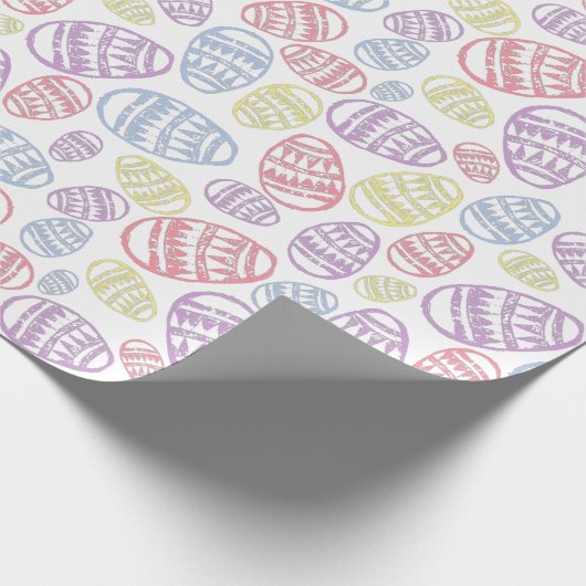 Handgezogenes Ostereier-Muster-Packpapier Geschenkpapier (Ecke)