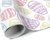 Handgezogenes Ostereier-Muster-Packpapier Geschenkpapier (Rolleneckpunkt)