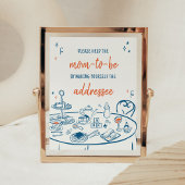 Handgezogenes Party Babydusche Poster