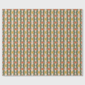Handgezogenes Pumpkin & Leaf Wrapping Paper Roll Geschenkpapier (Flach)