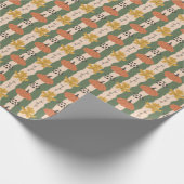Handgezogenes Pumpkin & Leaf Wrapping Paper Roll Geschenkpapier (Ecke)