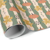 Handgezogenes Pumpkin & Leaf Wrapping Paper Roll Geschenkpapier (Rolleneckpunkt)