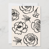 Handgezogenes Retro-Brautparty Einladung (Rückseite)