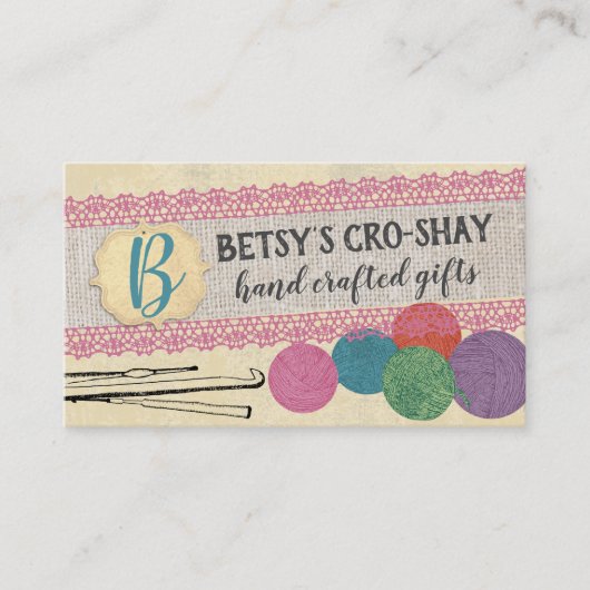 Handgezogenes Shabby Chic Visitenkarte (Vorderseite)