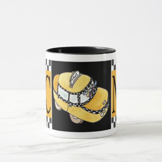 Handgezogenes Taxi-Taxi NYC Tasse (Zentrum)