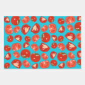 Handgezogenes Tomatenwackelpapier Geschenkpapier Set (Vorderseite)